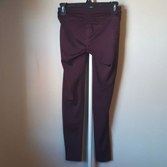 💫💫💫MAROON & BLACK MARLED YOGA WORKOUT ACTIVEWEAR LEGGINGS S - Picture 6 of 6